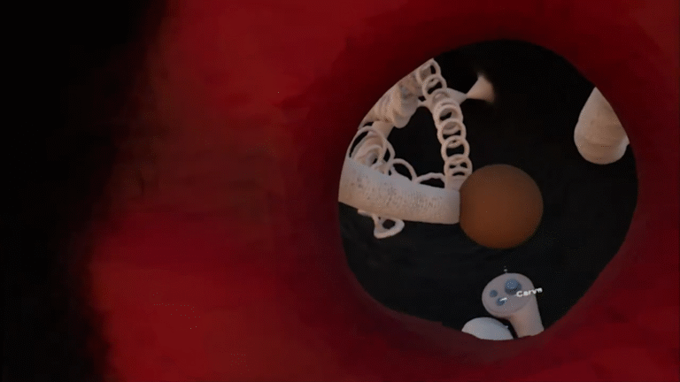 Eine virtuelle Welt mit unterschiedlichen Formen.