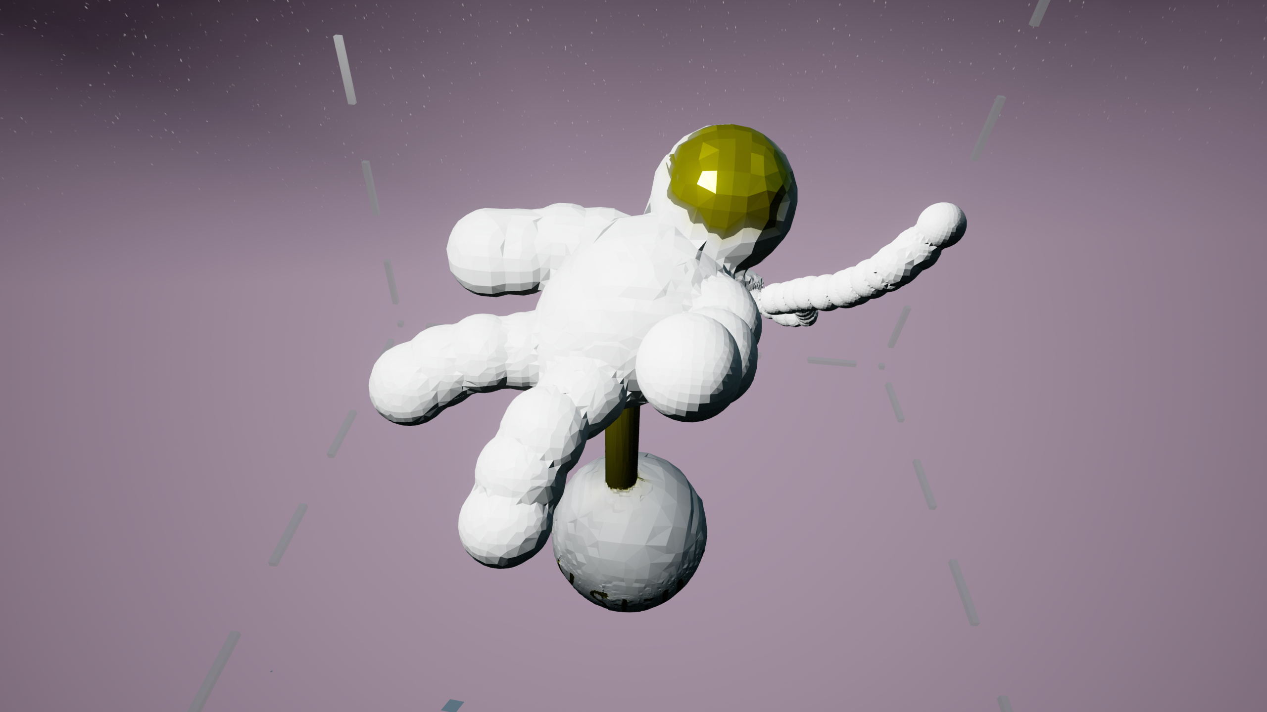 Eine virtuelles 3-D Modell einer Figur.